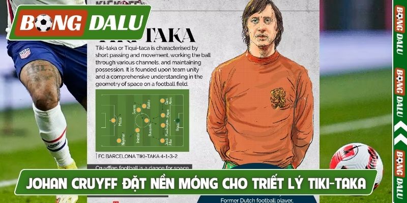 Johan Cruyff đặt nền móng cho triết lý Tiki-taka